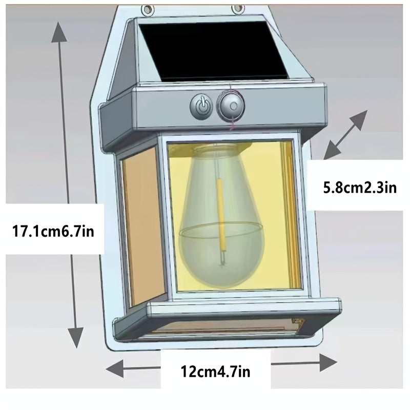 Vintage Solar Wall Lights Outdoor Landscape Lights - High Brightness