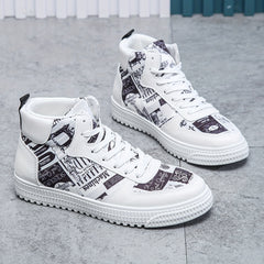 Men's Graphic Print Ankle Top Non Slip Skate Shoes
