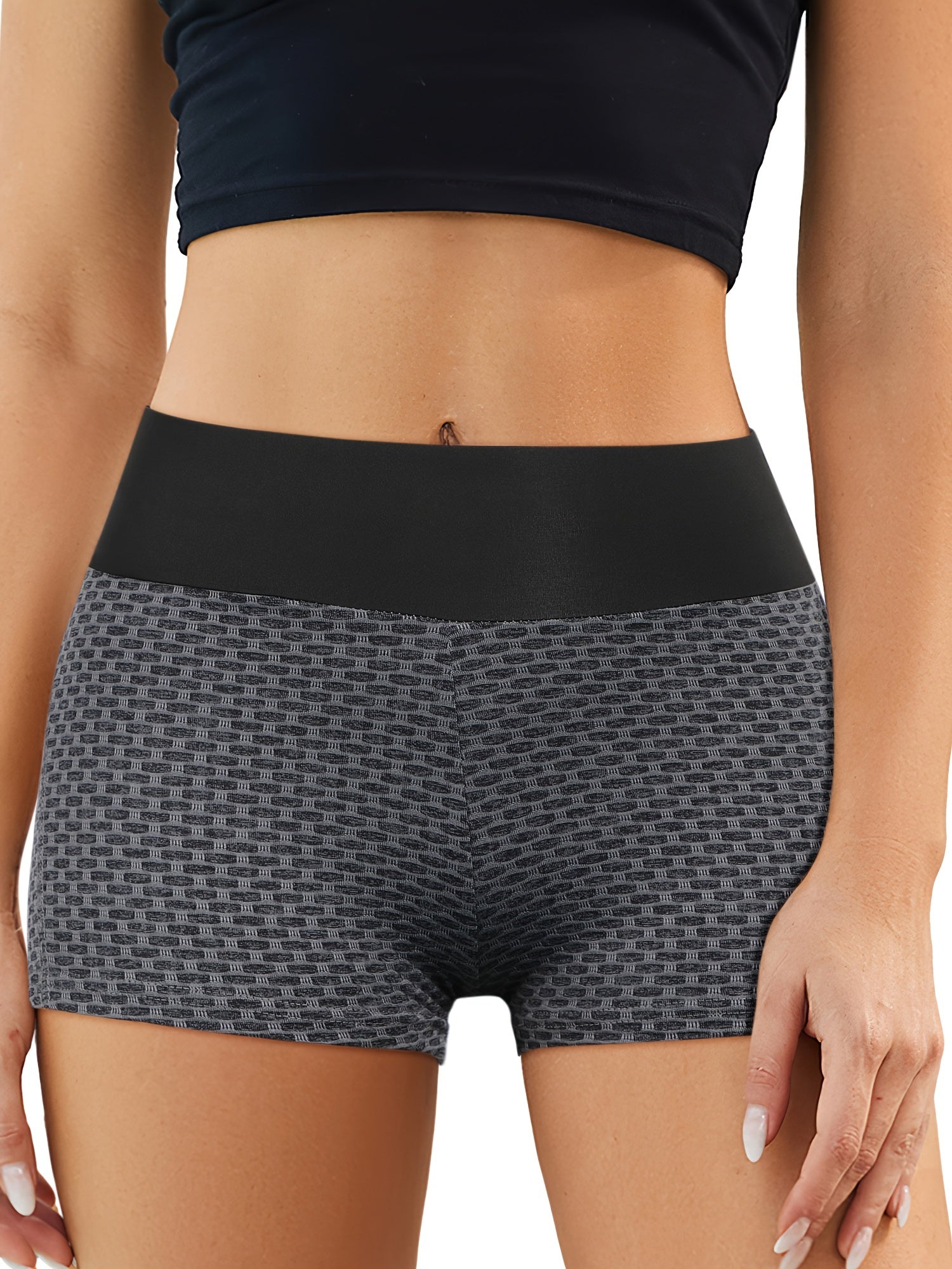 Honeycomb Yoga Shorts With Pocket Women's Activewear
