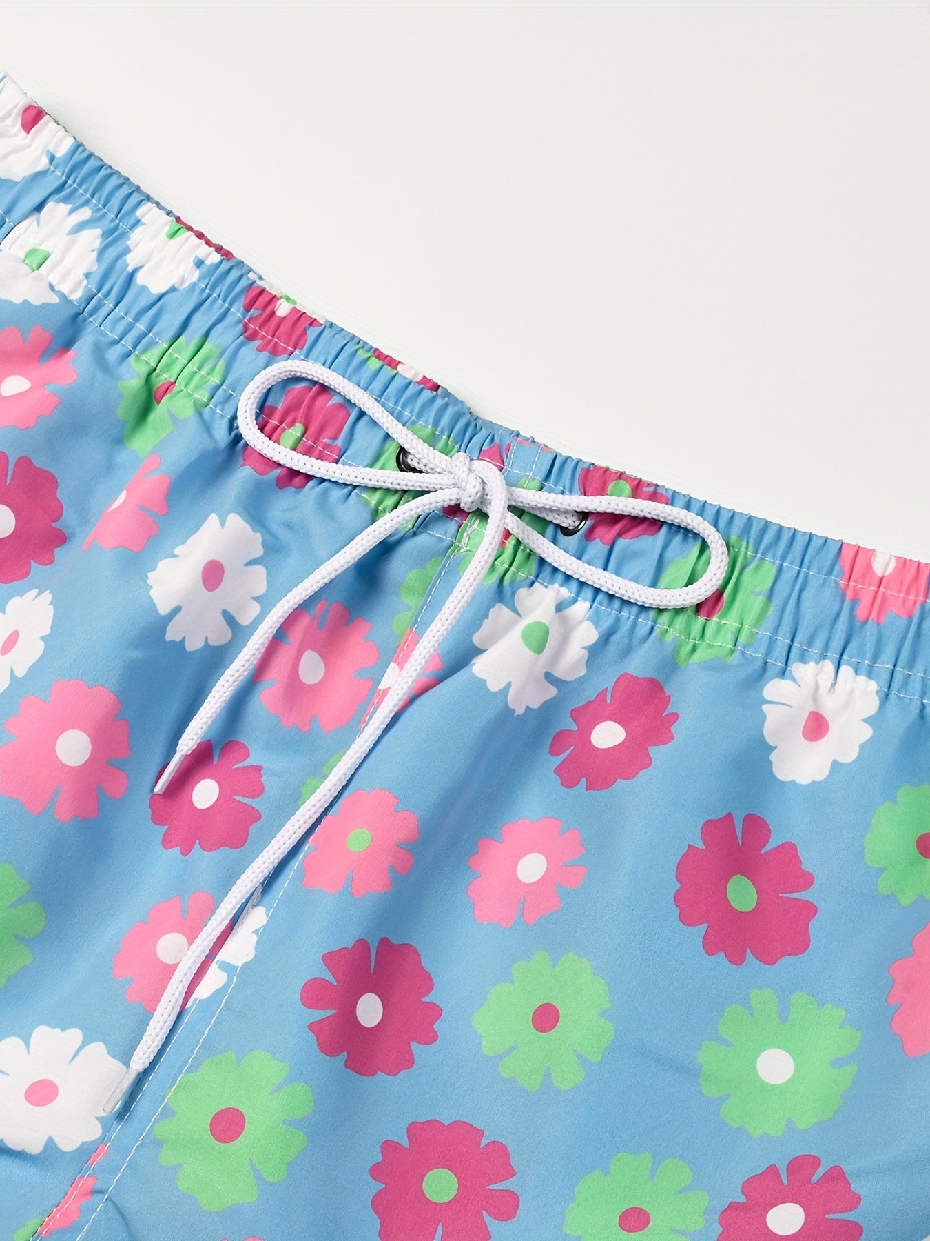 Floral Print Drawstring Beach Shorts Spring Summer Casual Wear