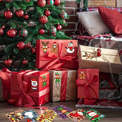 6pcs Christmas Stickers DIY Puzzle Cartoon Stickers