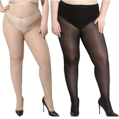 Solid High Waist Tights for Daily Wear