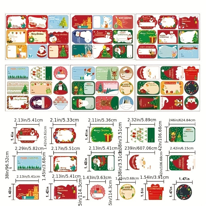 108pcs Christmas Stickers Gift Sealing Stickers Party Decoration Stickers
