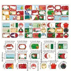 108pcs Christmas Stickers Gift Sealing Stickers Party Decoration Stickers