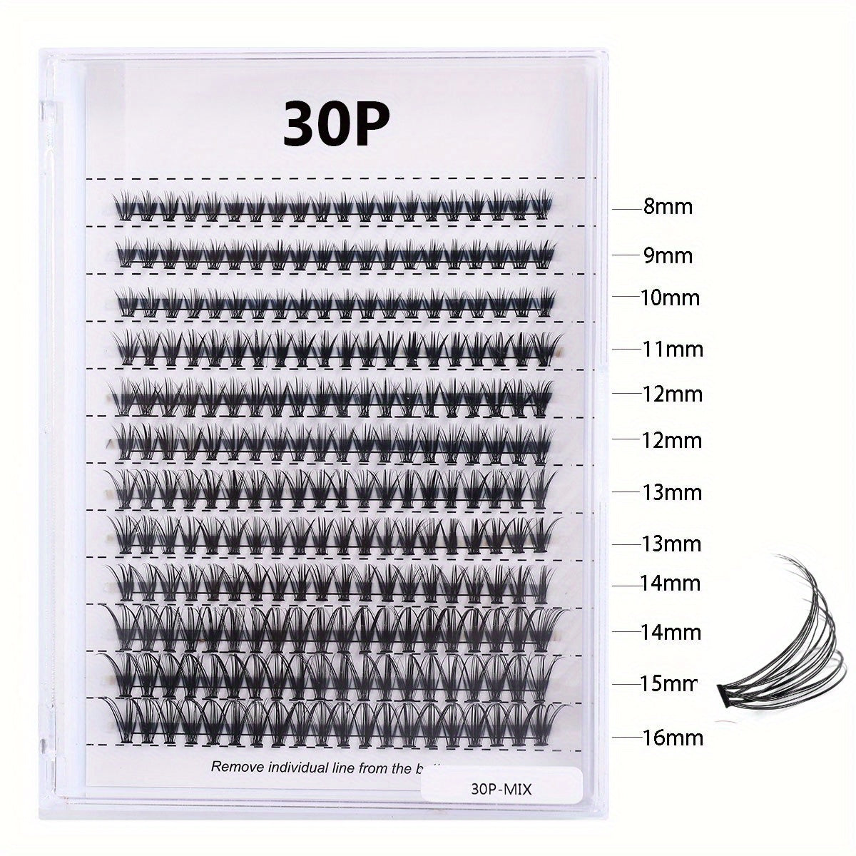 180 Pcs Mixed Lash Clusters 9 Rows DIY Eyelashes Extensions