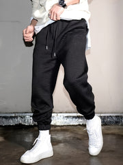 Men's Solid Sweatpants Casual Jogger Pants for Autumn Winter