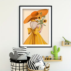 11CT DIY Sunflower Girl Cross Stitch Kit - Full Embroidery Art
