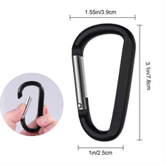 5pcs Large Key Carabiner Clips Heavy Duty Aluminum D Ring Keychain Snap Hooks
