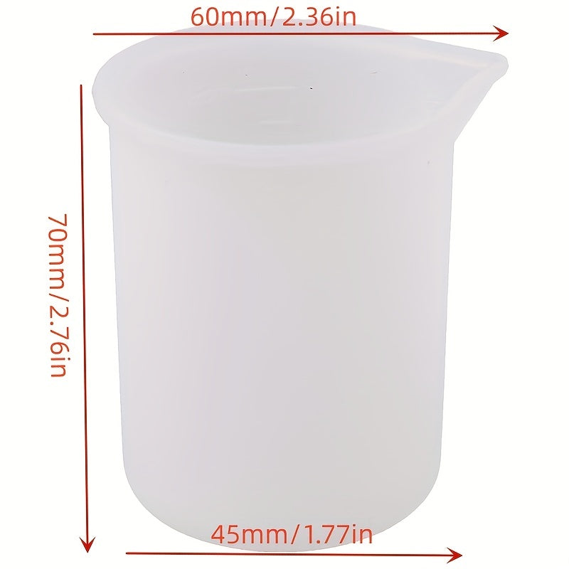 2Pcs Silicone 100ml Measuring Cup For Jewelry Crystal Scale Resin Glue Molds