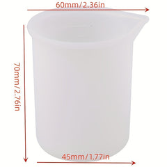 2Pcs Silicone 100ml Measuring Cup For Jewelry Crystal Scale Resin Glue Molds