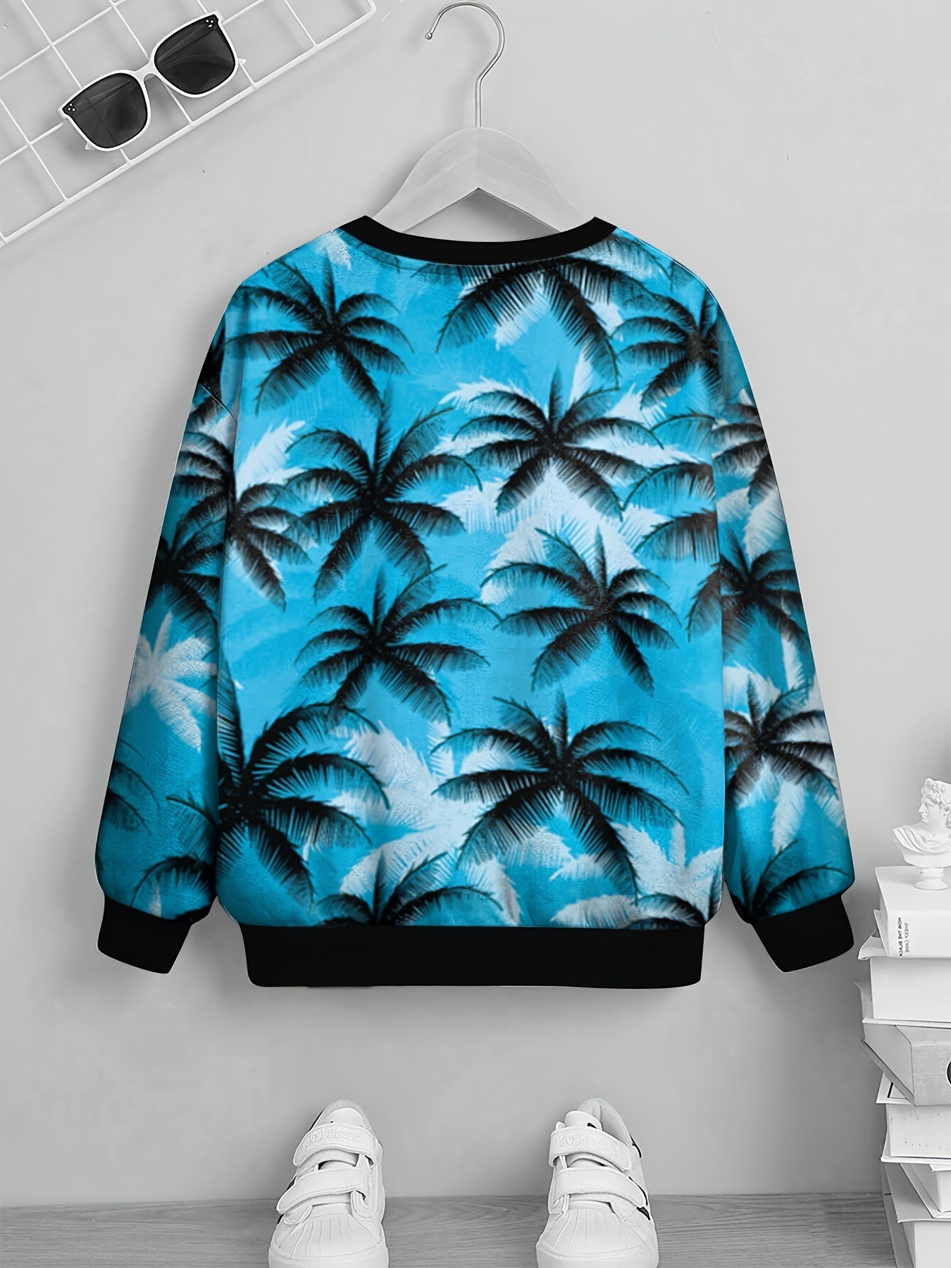 Coconut Tree Pattern Kid's Sweatshirt Unisex Pullover Casual Long Sleeve Top