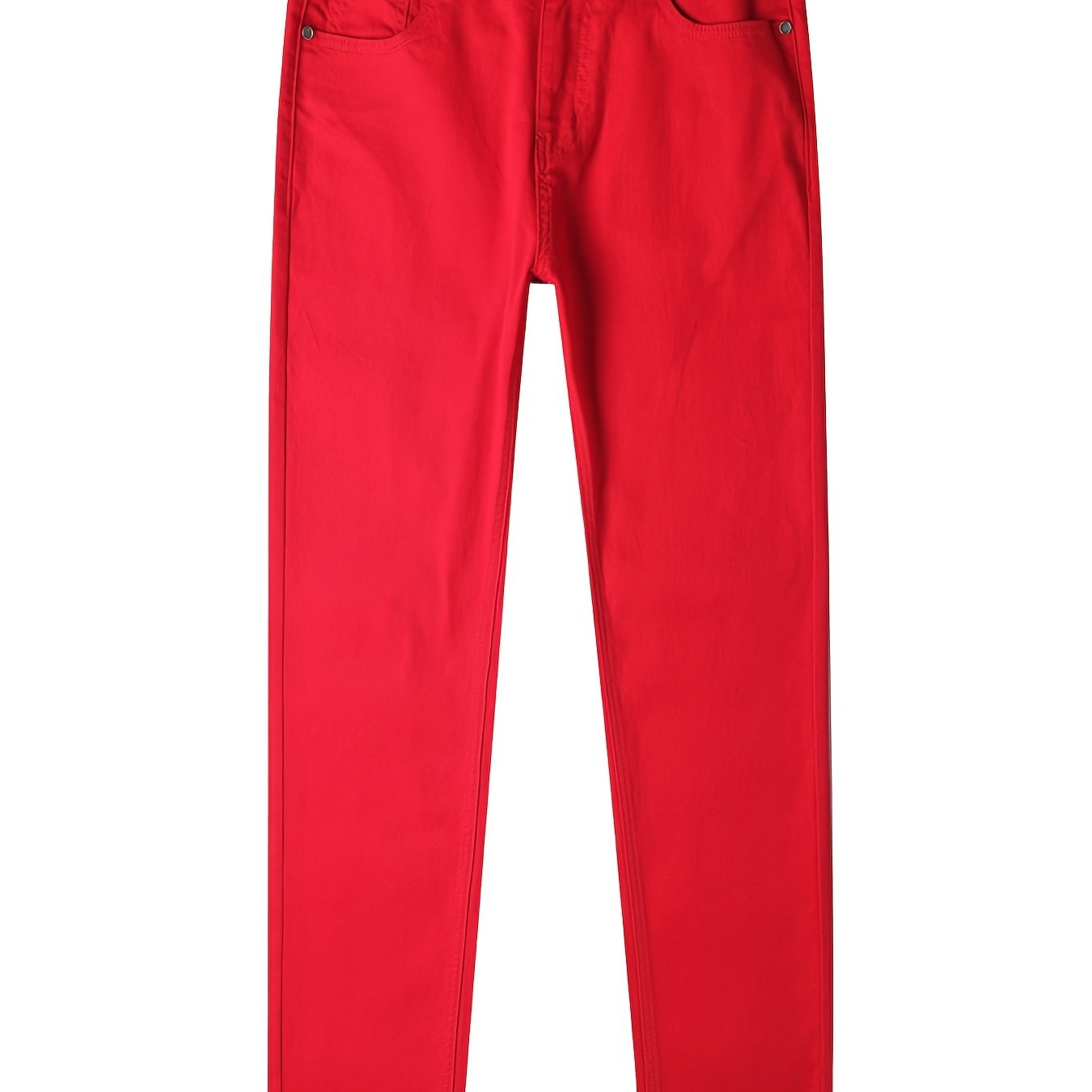 Vintage Slim Fit Red Denim Pants