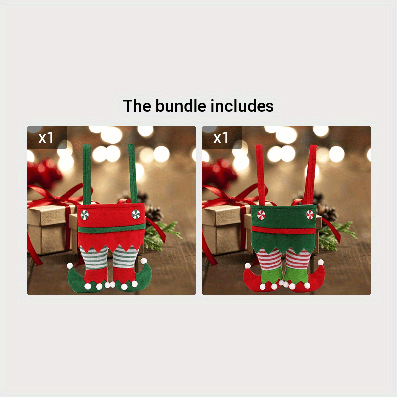 1pc Christmas Gift Christmas Decoration Elf Bag Candy Bag