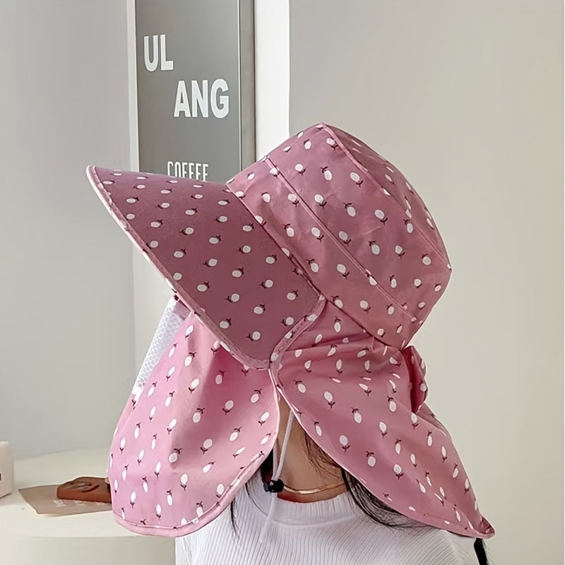Breathable Sun Hat Face Mask Hat Summer Sunscreen Neck Protection Hats