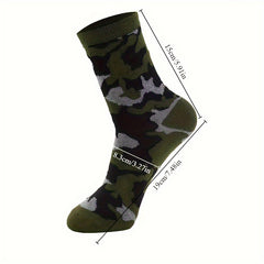 Men's Camouflage Crew Socks Outdoor Comfortable Sports Socks
