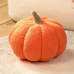 3D Fluffy Pumpkin Plush Pillow Realistic Animal Vibrant Colors for Halloween
