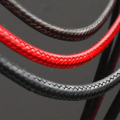 3mm Wax Leather Cord Choker Necklace Stainless Steel Clasp Thin 16 30 Mens