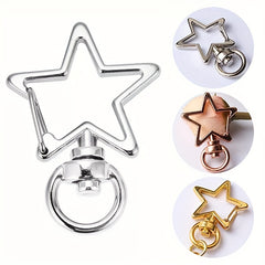 10pcs Star Hollow Key Chain Creative Lobster Clasp Buckle