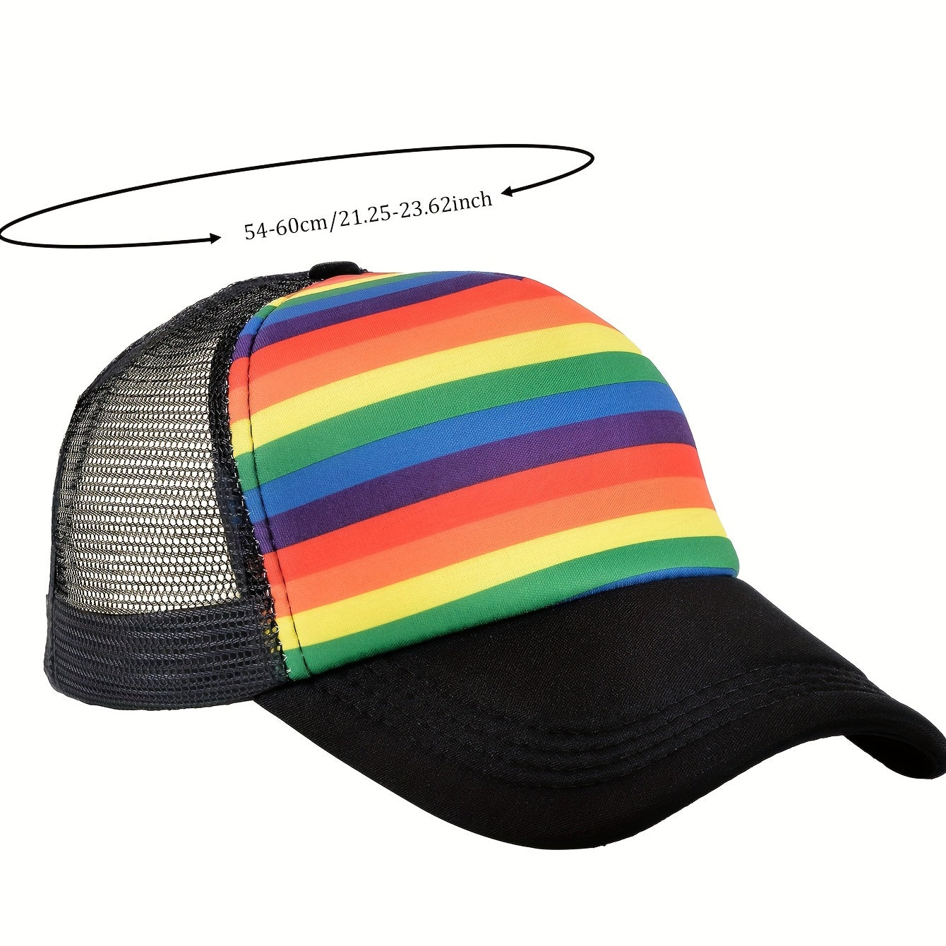 Striped Mesh Baseball Cap Lightweight Sunshade Dad Hat