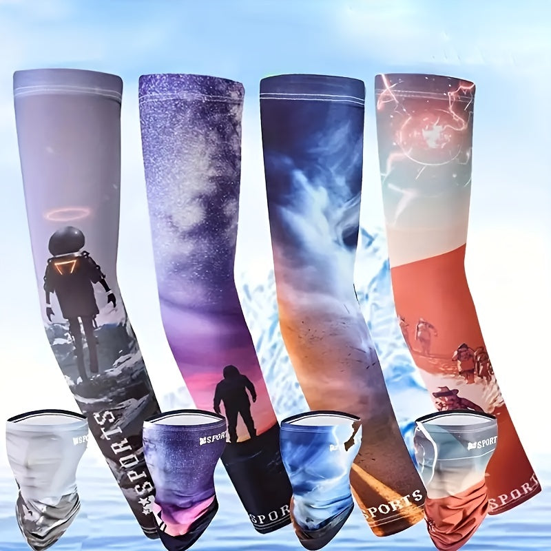 2pcs Unisex UV Protection Cooling Arm & Neck Covers