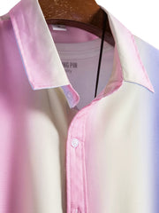 Men's Striped Short Sleeve Casual Shirt