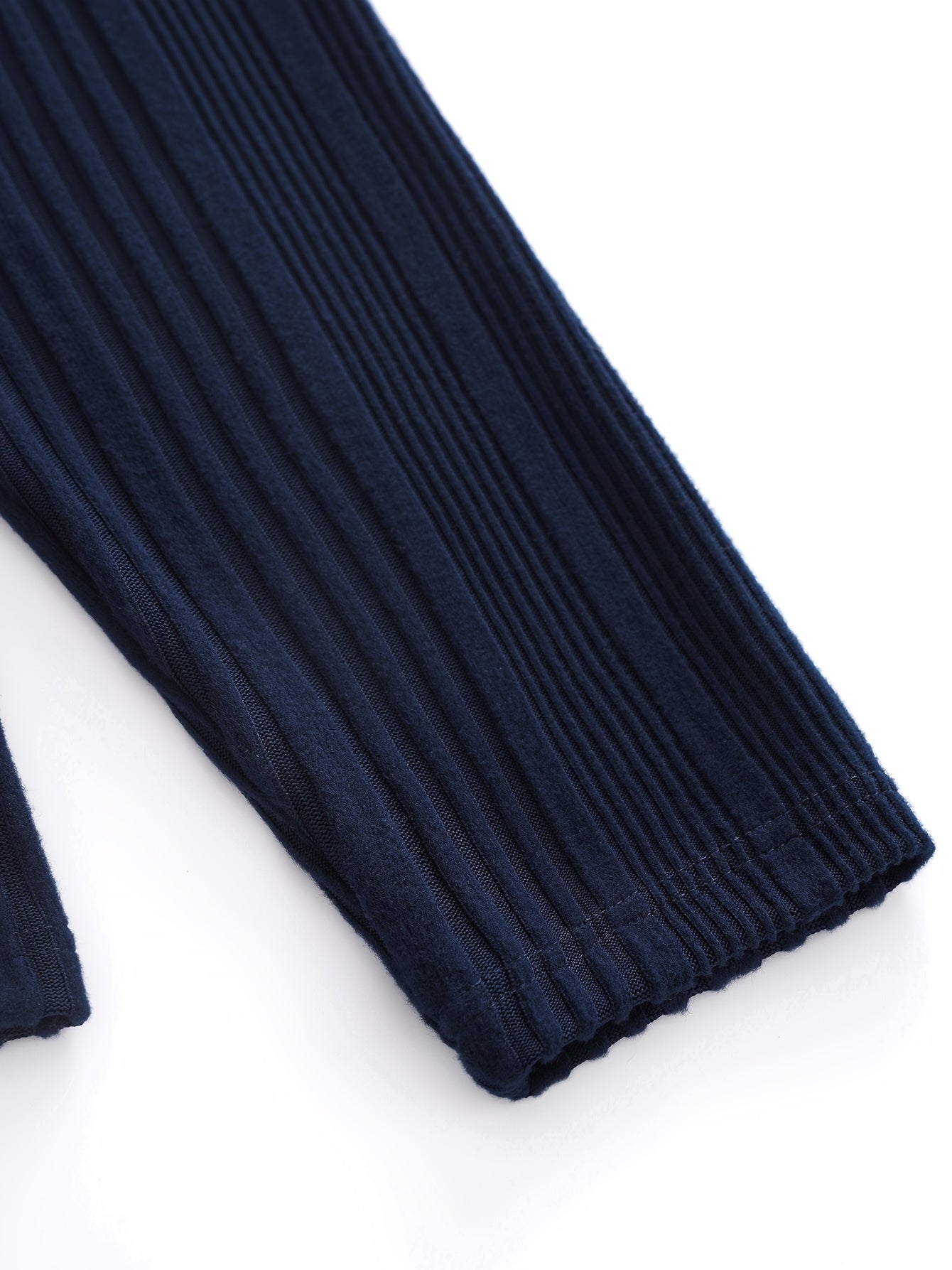 Solid Ribbed Button Sweater Round Neck Jumper