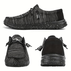 Women's Soft Sole Canvas Loafers Lace Up Slip On