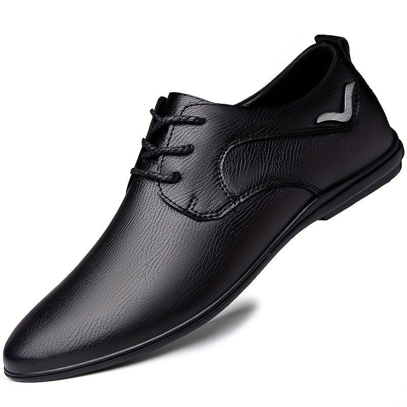Men's Lace Up Pointed Toe Loafers Breathable Lightweight Casual Shoes