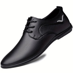 Men's Lace Up Pointed Toe Loafers Breathable Lightweight Casual Shoes