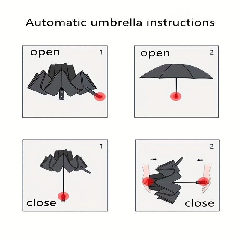 Polka Dot Umbrella Woman Folding Small Fresh Automatic Sun Umbrella