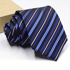 Business Formal Striped Tie Mens Stripe Silk Tie Classic Striped Jacquard Tie