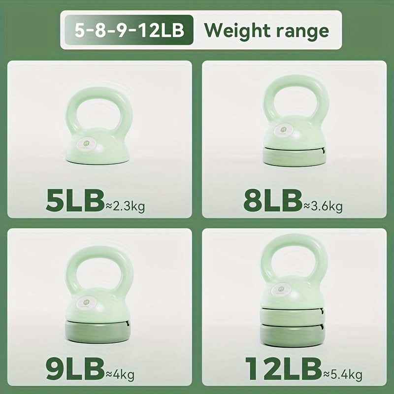 Adjustable Weight Kettlebell for Buttocks Fitness Training - Total Weight 5-44KG
