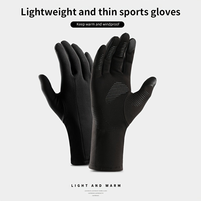 Warm Fleece Thermal Gloves for Outdoor Activities and Winter Sports