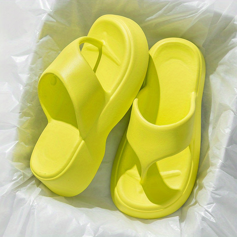 Women's Solid Flip Flops Casual Clip Toe Summer Sandals Lightweight Beach Shoes