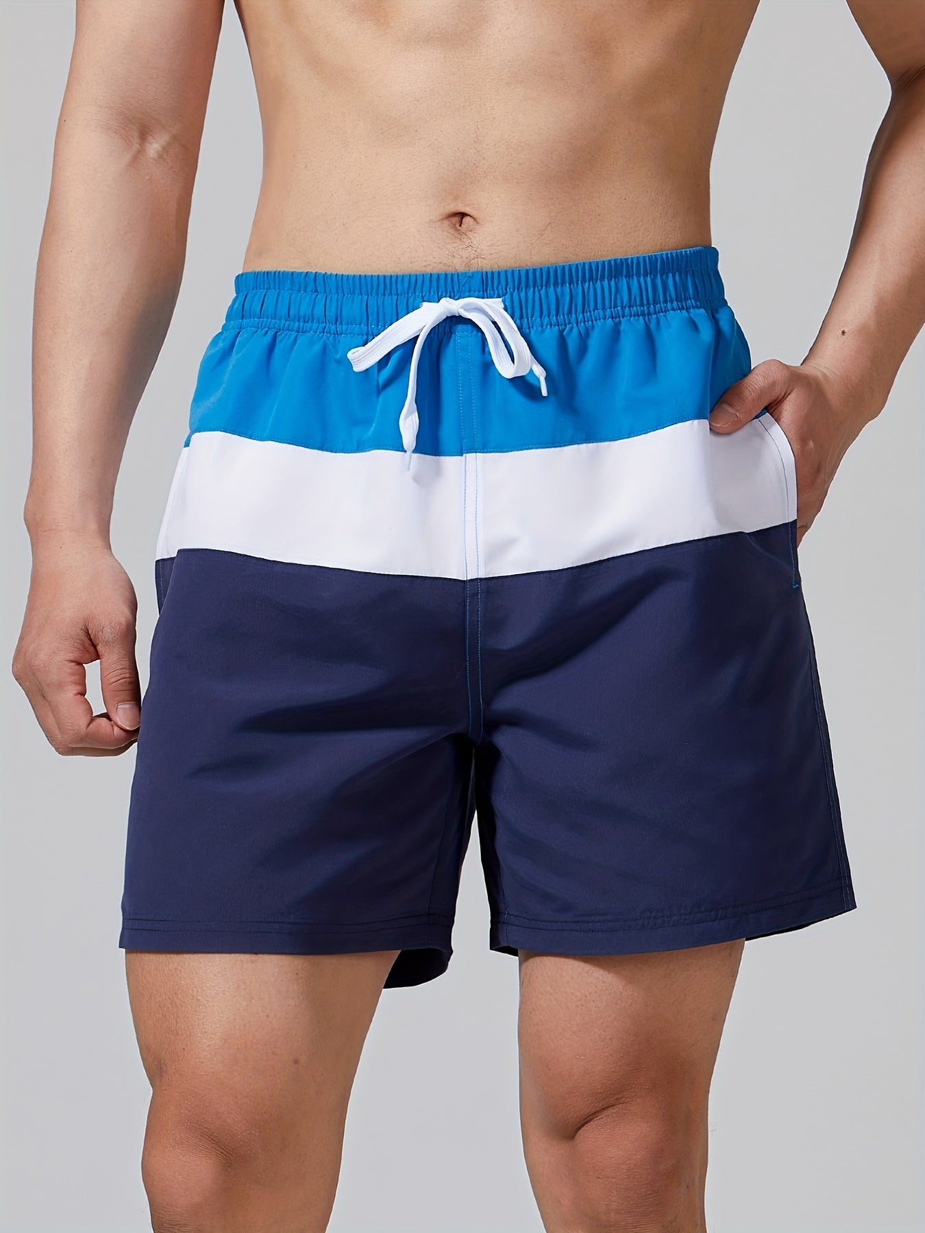 Men's Casual Block Shorts for Summer