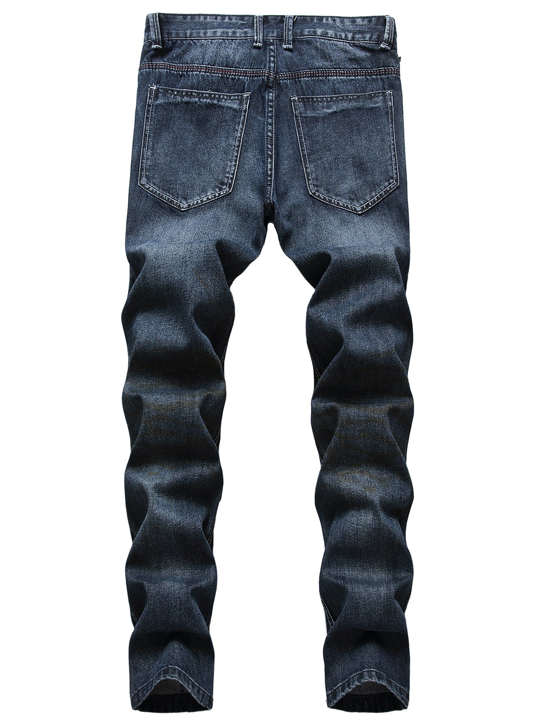 Men's Vintage Washed Slim Straight Denim Pants