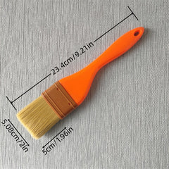 1pc 2 3 4 Long Plastic Brush Red Curved Handle Thicken Brown Nylon B