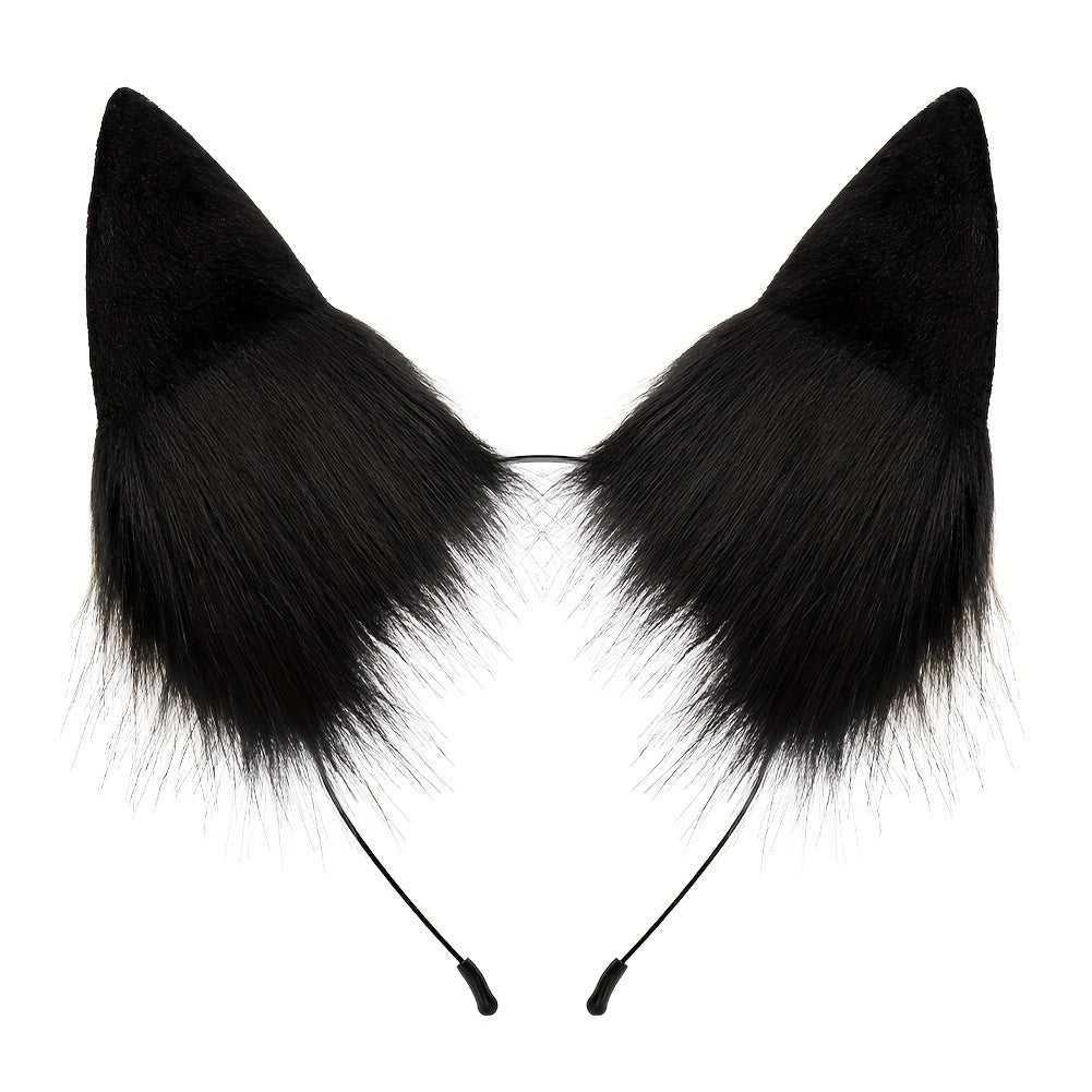 Wolf Dog Cosplay Set Ears Headband & Tail Halloween Masquerade Parties