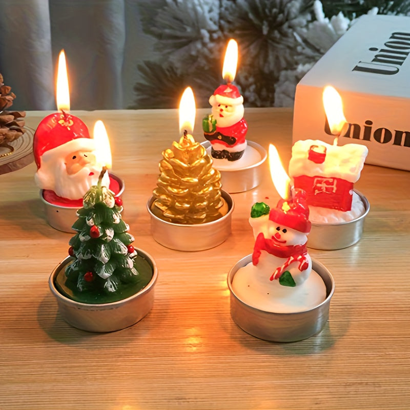 Christmas Candles Paraffin Painted Confession Props