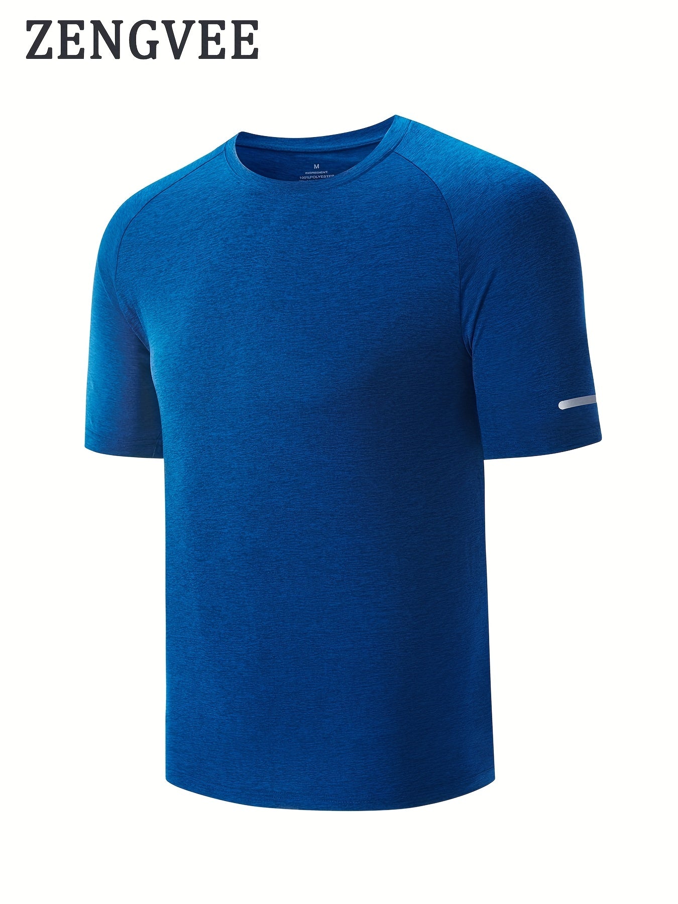 Men's Comfy Sports T-shirt Solid Tee for Fitness Activities