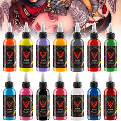 14pcs Professional Tattoo Ink Set Long Lasting Tattoo Pigment Set