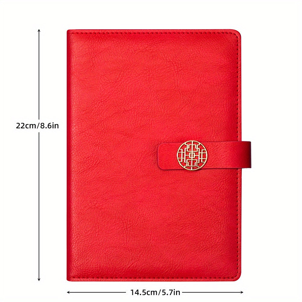 A5 Business Notebook PU Leather Magnetic Buckle Book