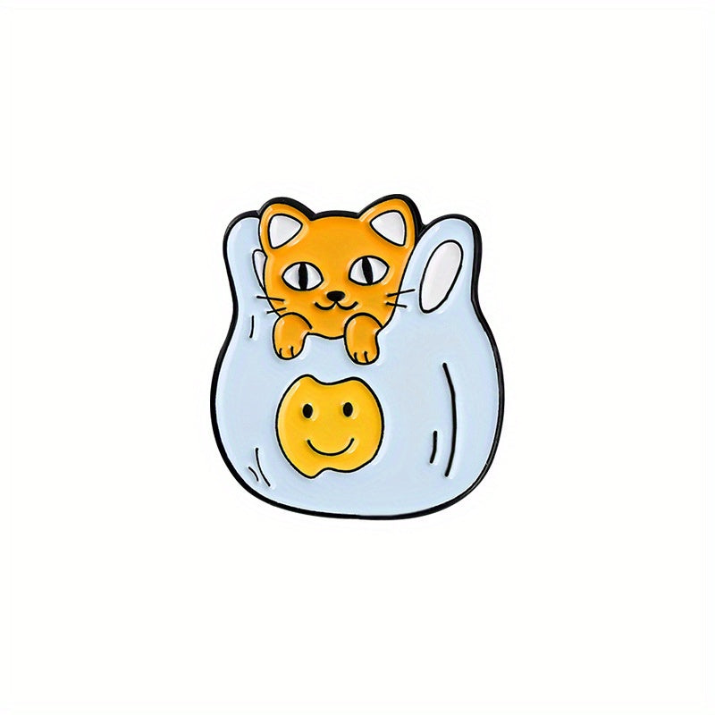Cat Kitten Series Pin Badge in Box Shape Metal