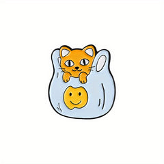 Cat Kitten Series Pin Badge in Box Shape Metal