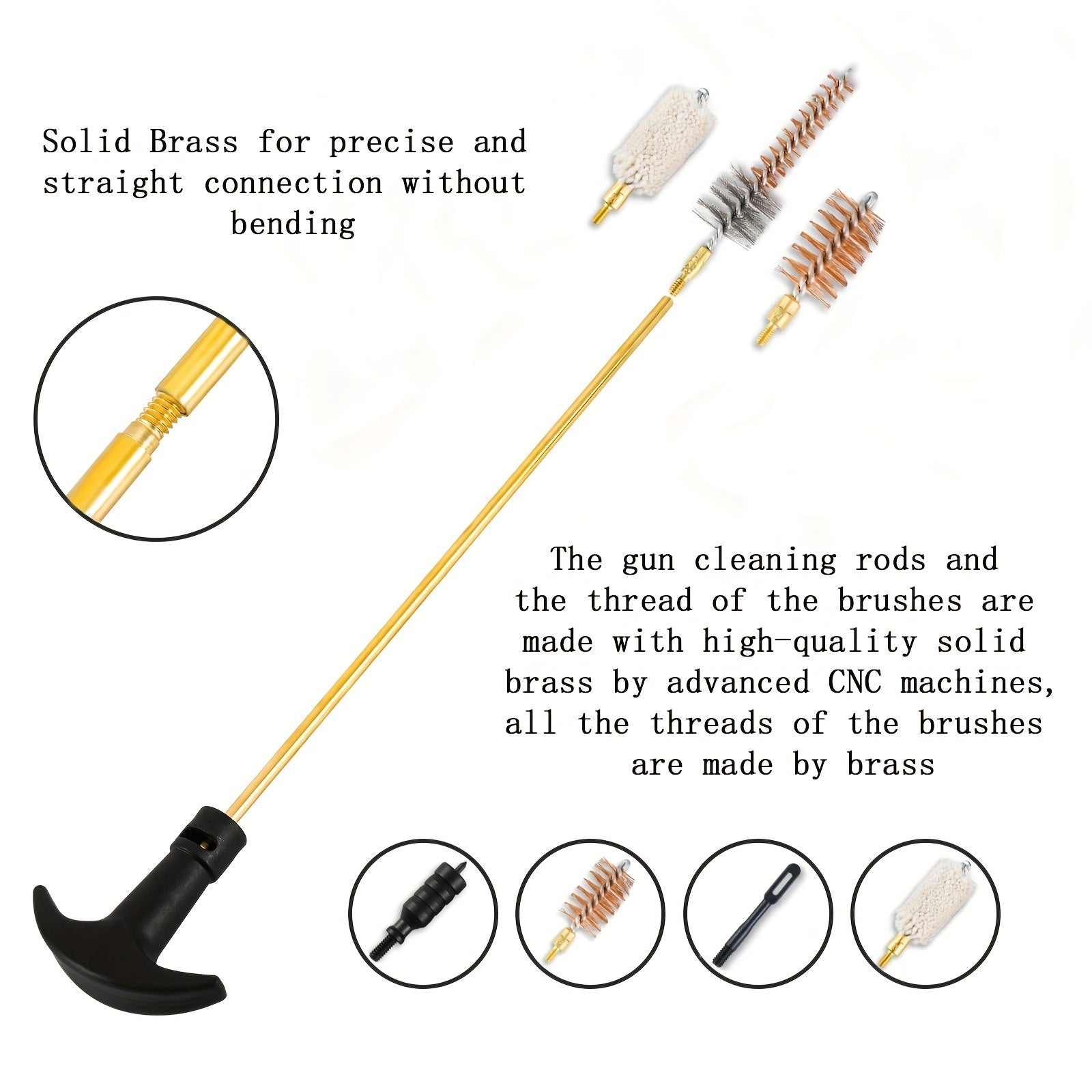 Universal Bore Cleaning Kit with Portable Case for Various Calibers