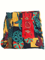 Patchwork Print Elastic High Rise Jogger Trousers