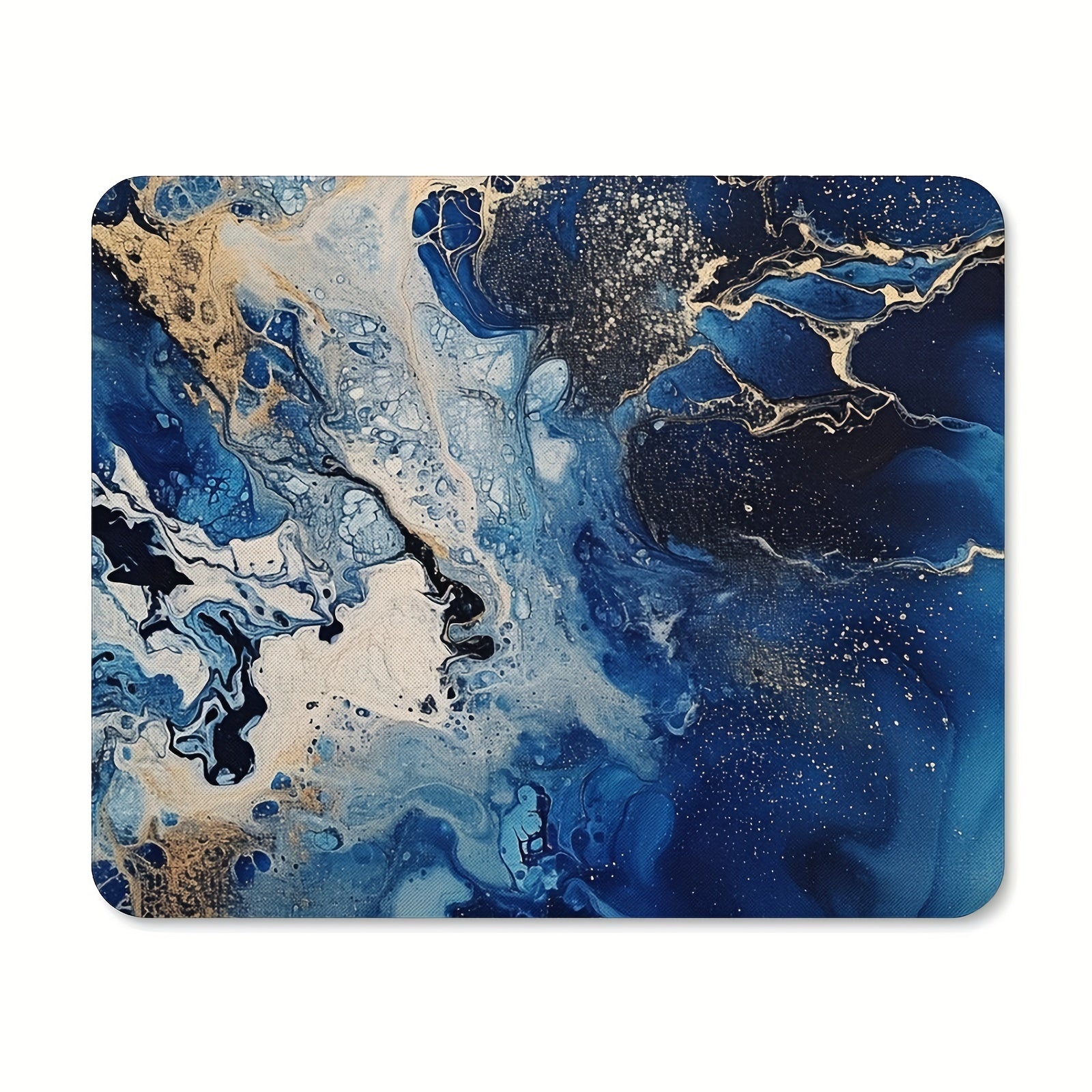 Golden Marble Mouse Pad Waterproof Anti-slip Rubber Base for Office Home Laptop