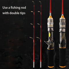 Portable Ice Fishing Spinning Casting Rod Plug-in Short Length