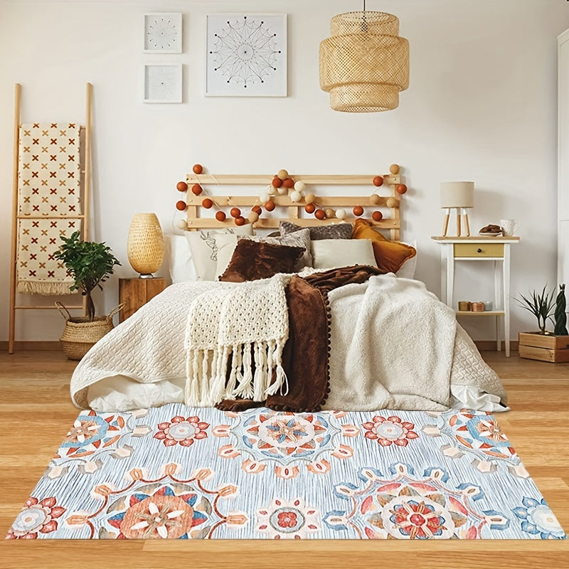 Soft Persian Floral Area Rug Large Stain Resistant Washable Rug