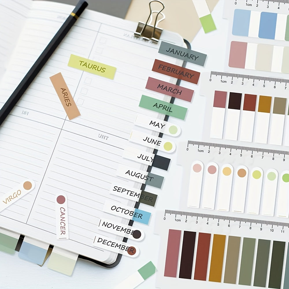 Index Tabs with Ruler Sticky Tab Note Page Marker File Flags
